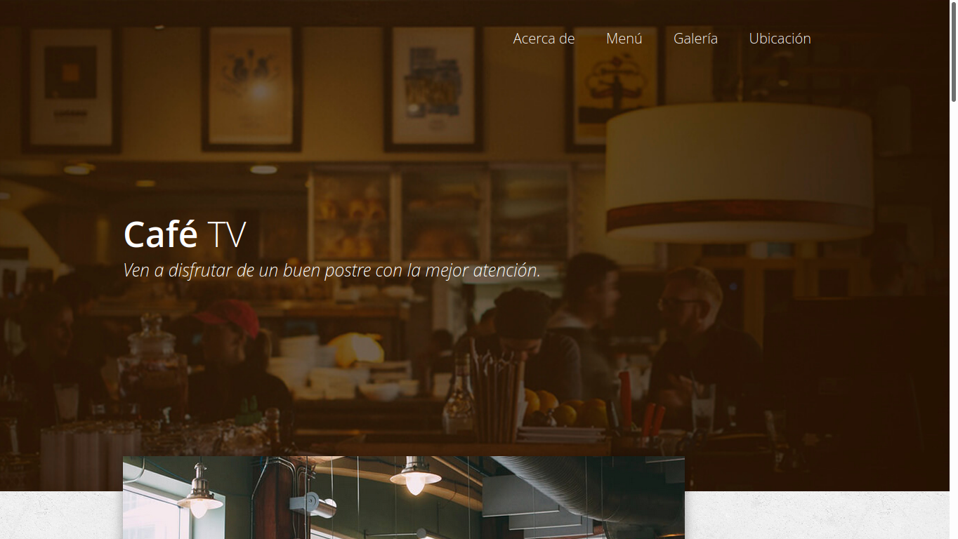 Captura de una web de negocio